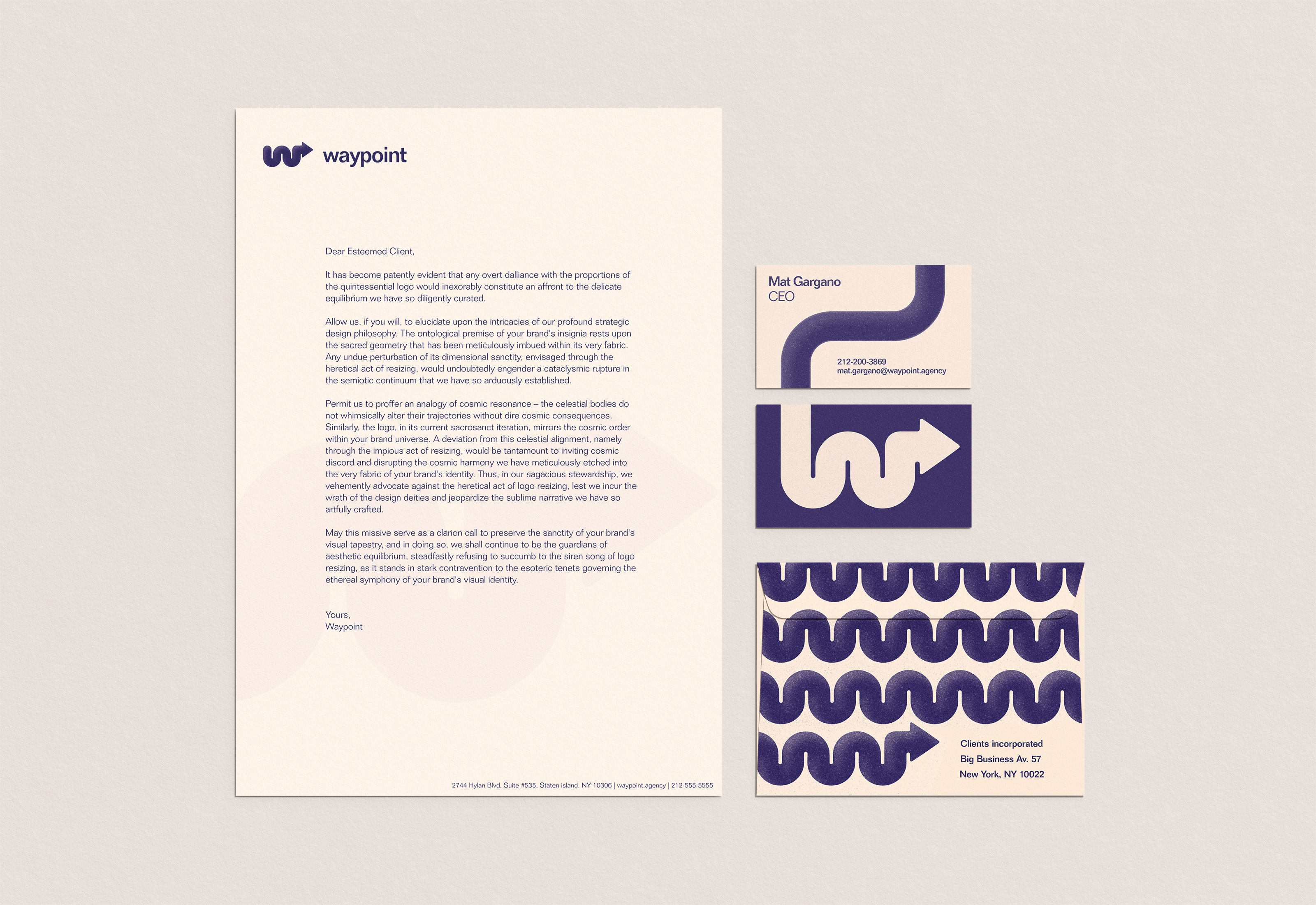 Waypoint stationery application