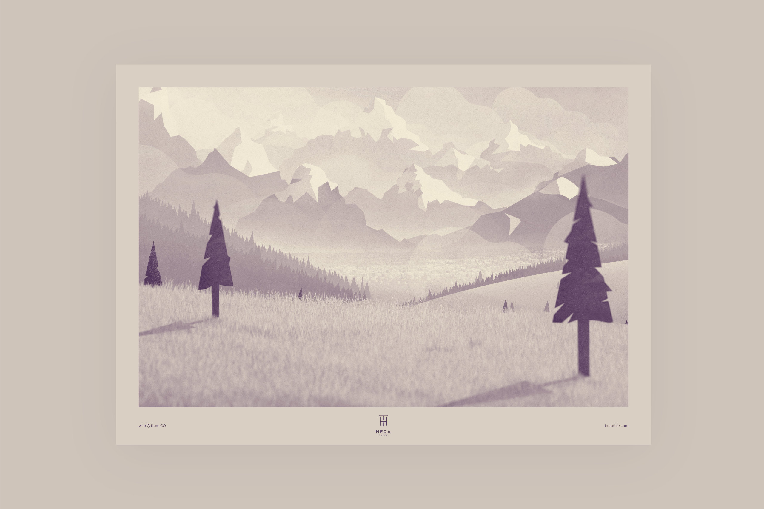 Hera Title Colorado hills illustration