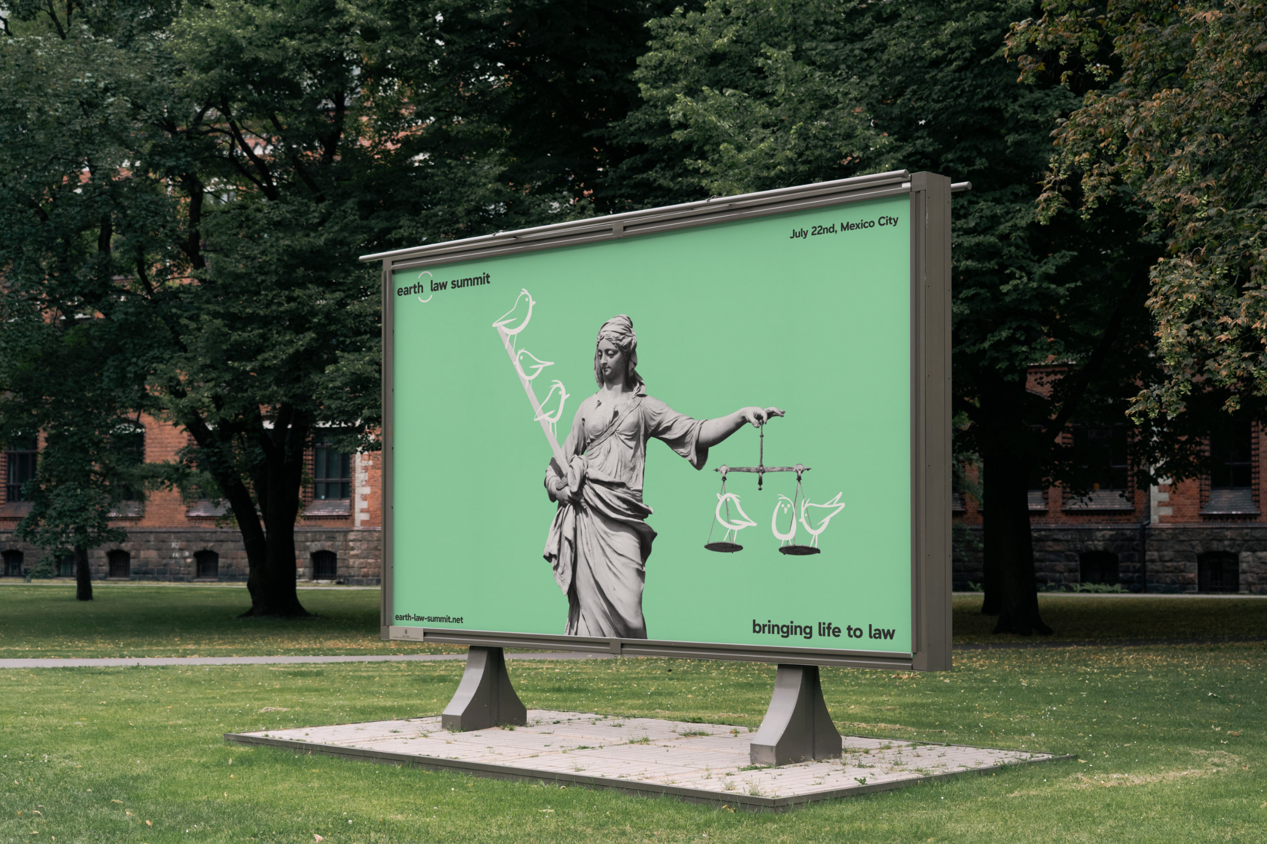 Earth Law Summit OOH application 1