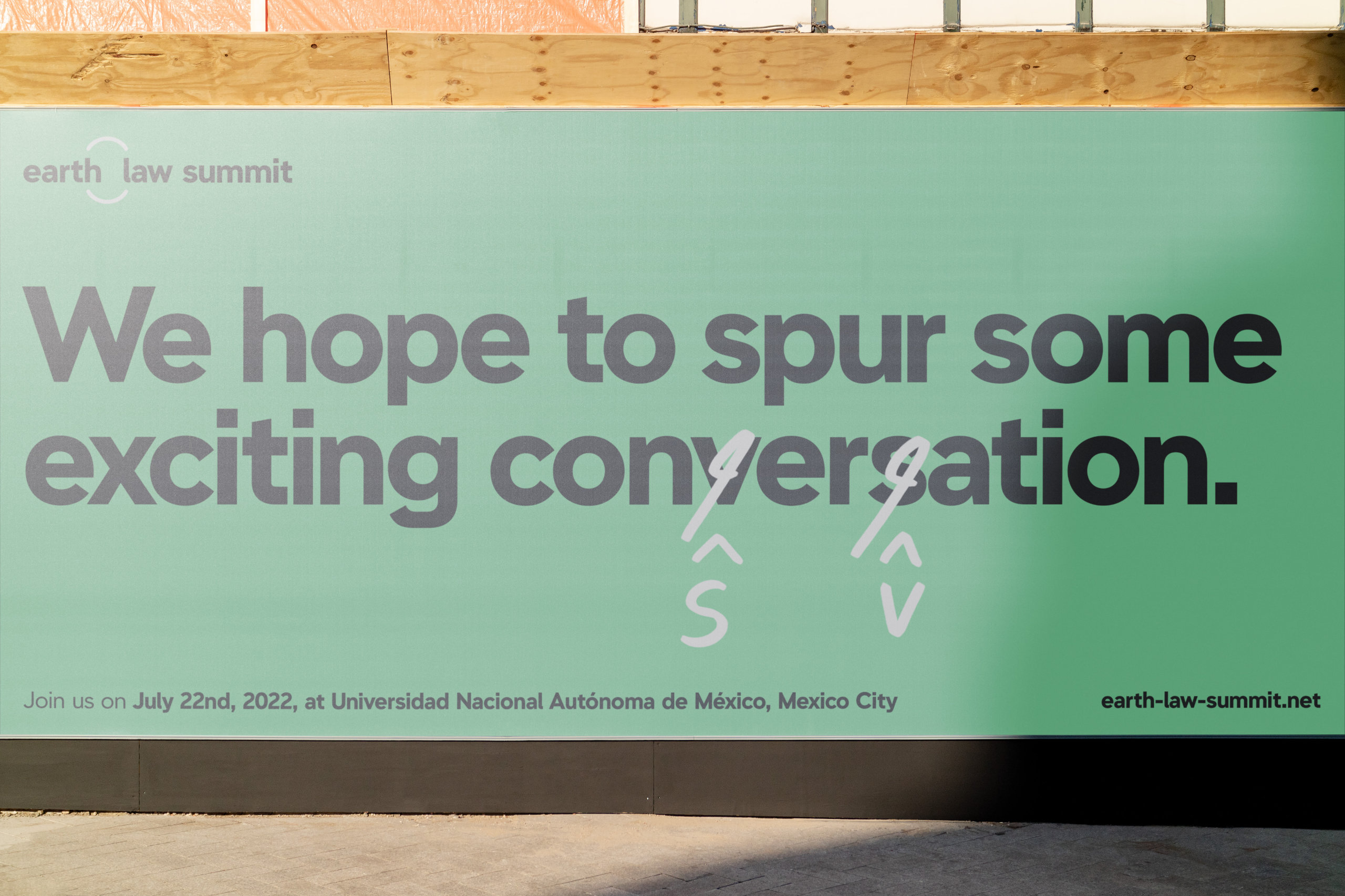 Earth Law Summit OOH application 2