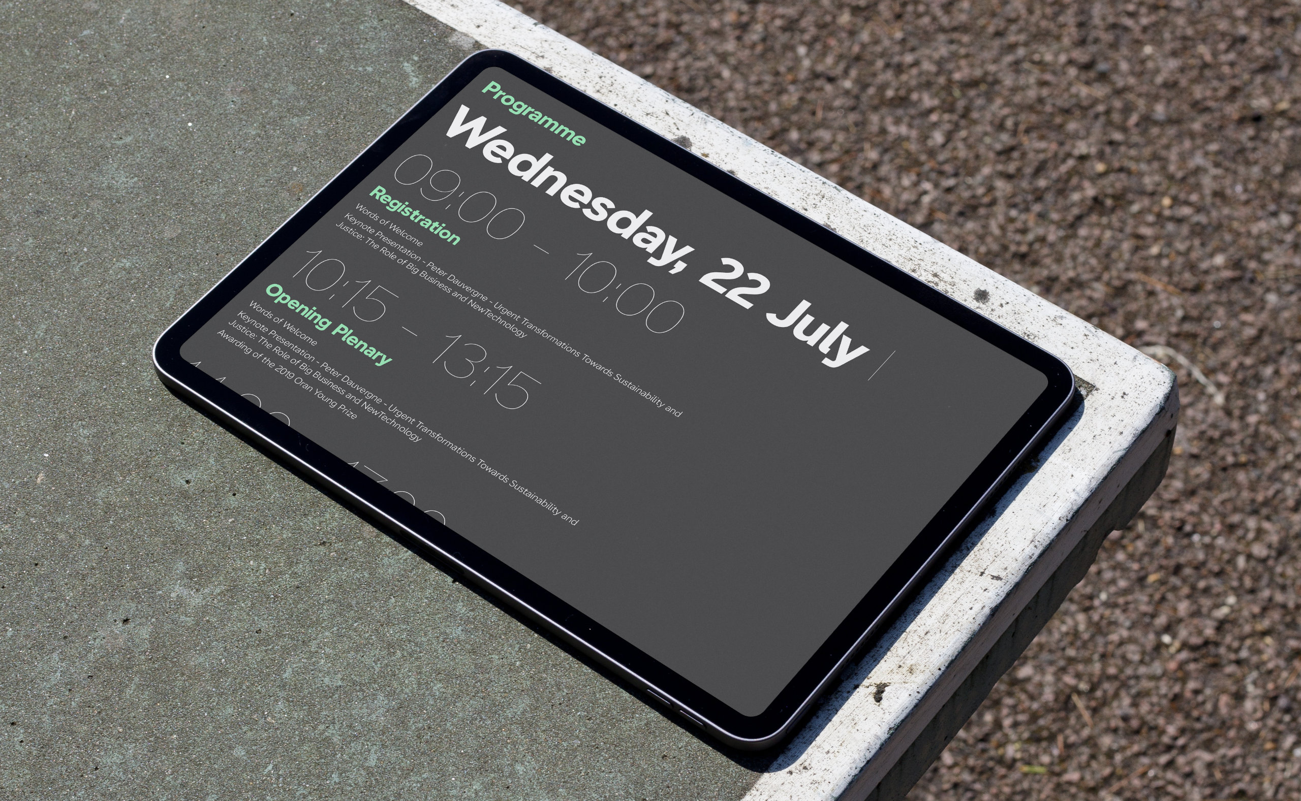 Earth Law Summit web application